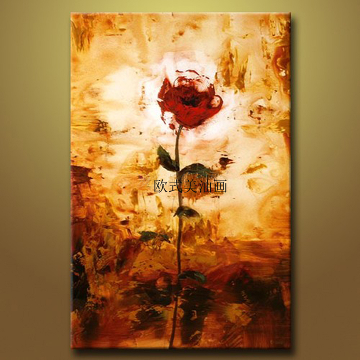 handmade painting home decorative oil painting picture no frame mural entranceway vertical rose impression flowers