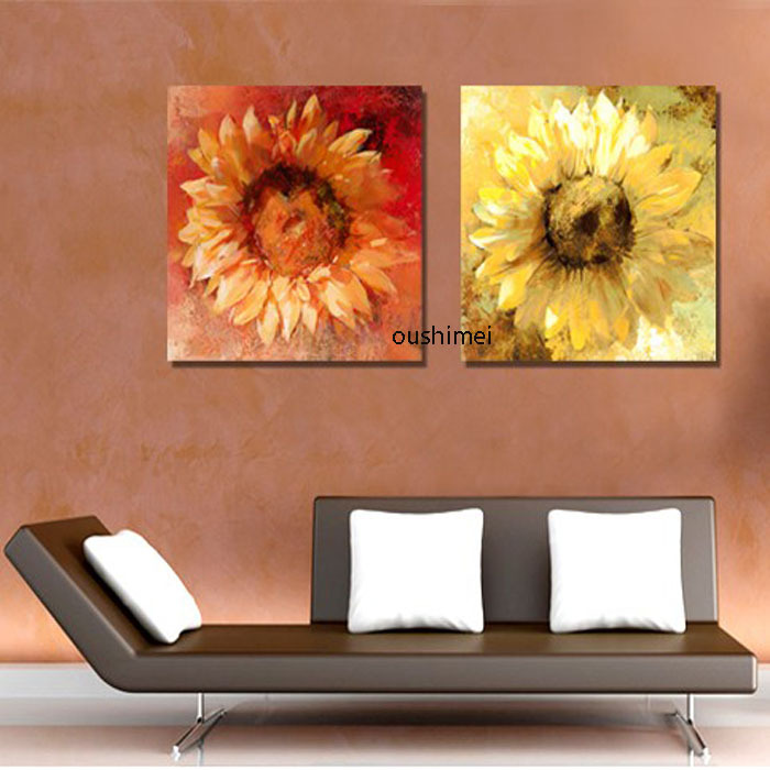 group home decor painting handmade sunflower paintings on canvas classical oil painting picture canvas art paint shipment