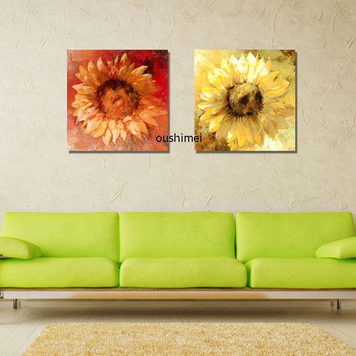 group home decor painting handmade sunflower paintings on canvas classical oil painting picture canvas art paint shipment