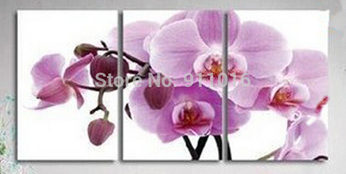 hand painted lilac flower paintings for room wall decor home decor butterfly orchid oil painting on canvas pictures on wall