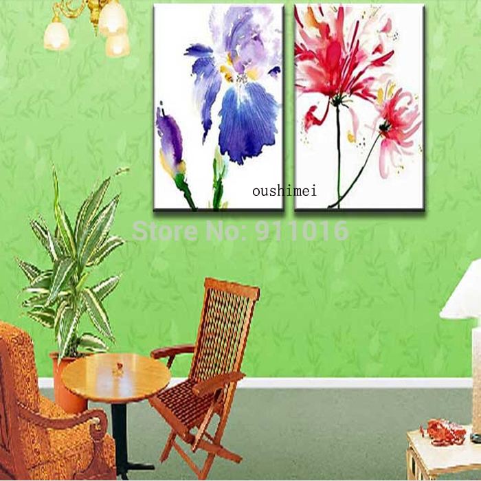 handmade oil painting abstract on wall art picture for living room decor modern flowers home decor group of paintings craft