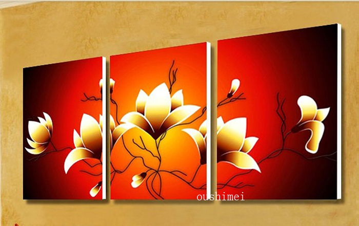 modern brief picture no frame home decorative painting handmade paintings mural wall art flowers oil painting for bed room