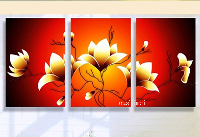 modern brief picture no frame home decorative painting handmade paintings mural wall art flowers oil painting for bed room