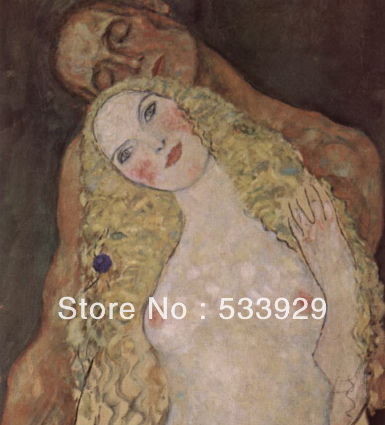 gustav klimt figure hand painted oil painting on canvas tds-gk001 16x48inch