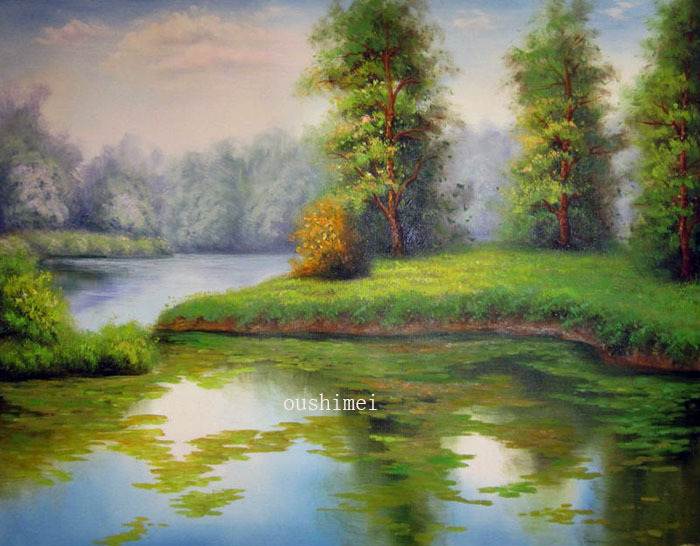 hand painted oil painting picture for living room decor spring landscape no frame home decor hand painting on the wall art gift