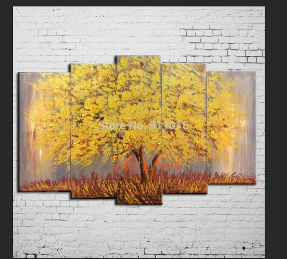 new hand painted oil painting modern landscape tree paintings home decor group of pictures mural canvas wall art painting