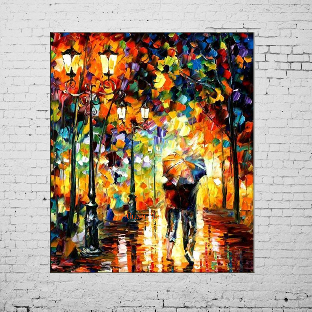 new oil paintings hand painted picture on canvas modern wall painting acrylic paintings lover landscape hang pictures