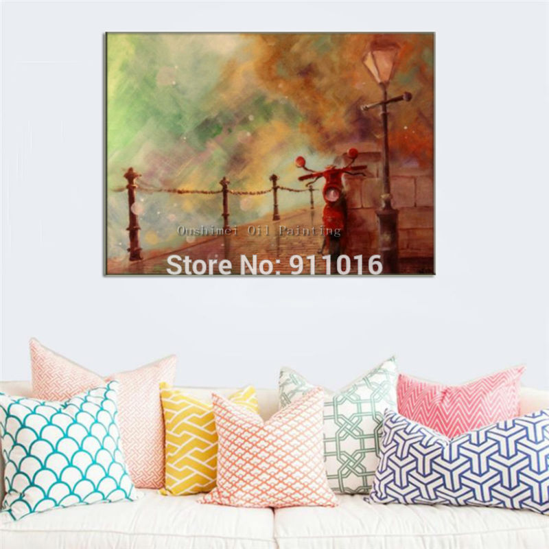 newest hand painted modern beautiful landscape colorful paintings wall painting picture on canvas home decor oil painting