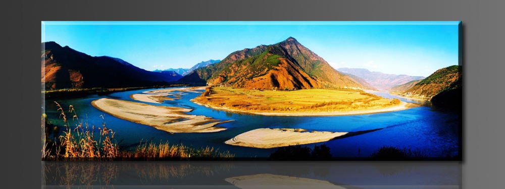 lake and mountains,1 panel/set hd canvas print painting artwork, .decorative painting s01942d-n