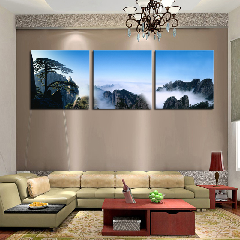 unframed 3 panels the mountain scenery decoration picture hd canvas print painting artwork canvas wall art whole