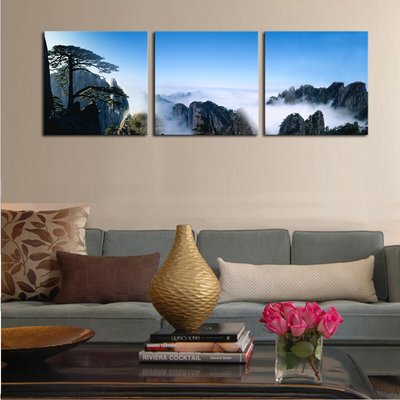 unframed 3 panels the mountain scenery decoration picture hd canvas print painting artwork canvas wall art whole