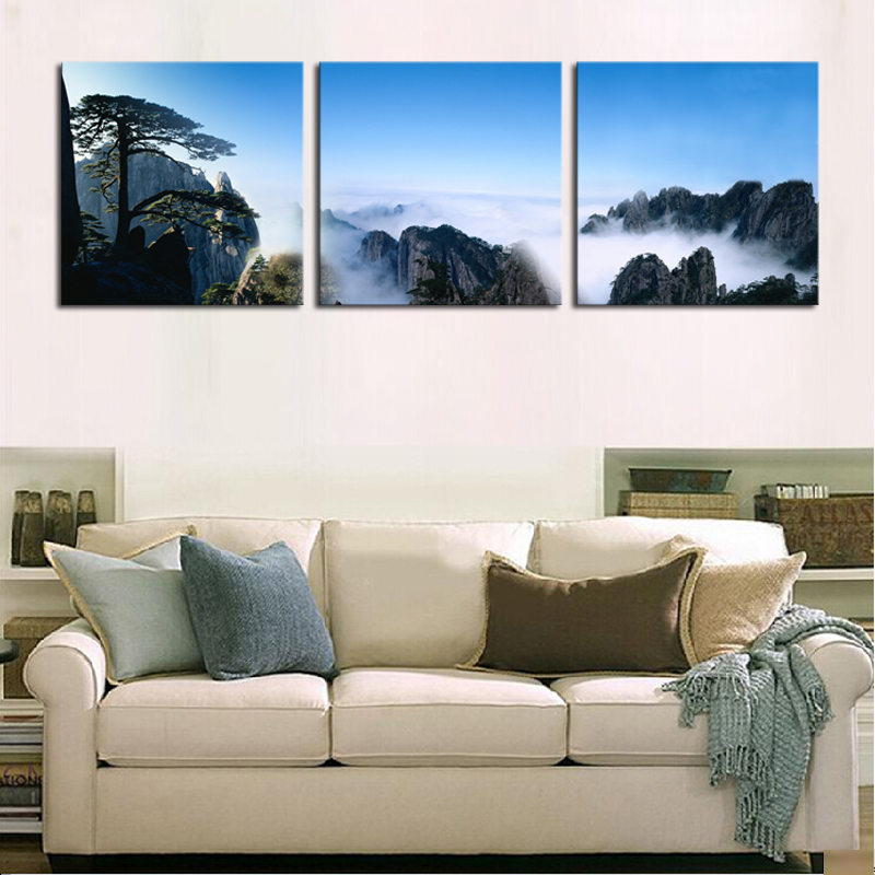 unframed 3 panels the mountain scenery decoration picture hd canvas print painting artwork canvas wall art whole