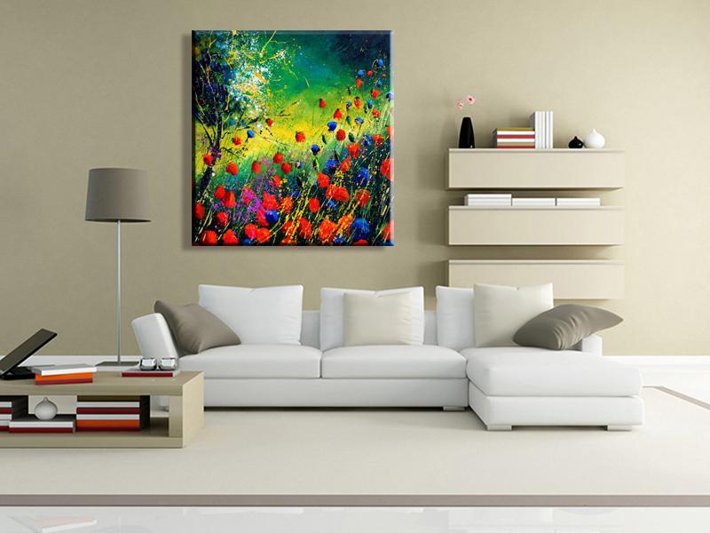 hand painted morning glory flowers oil painting on canvas modern wall