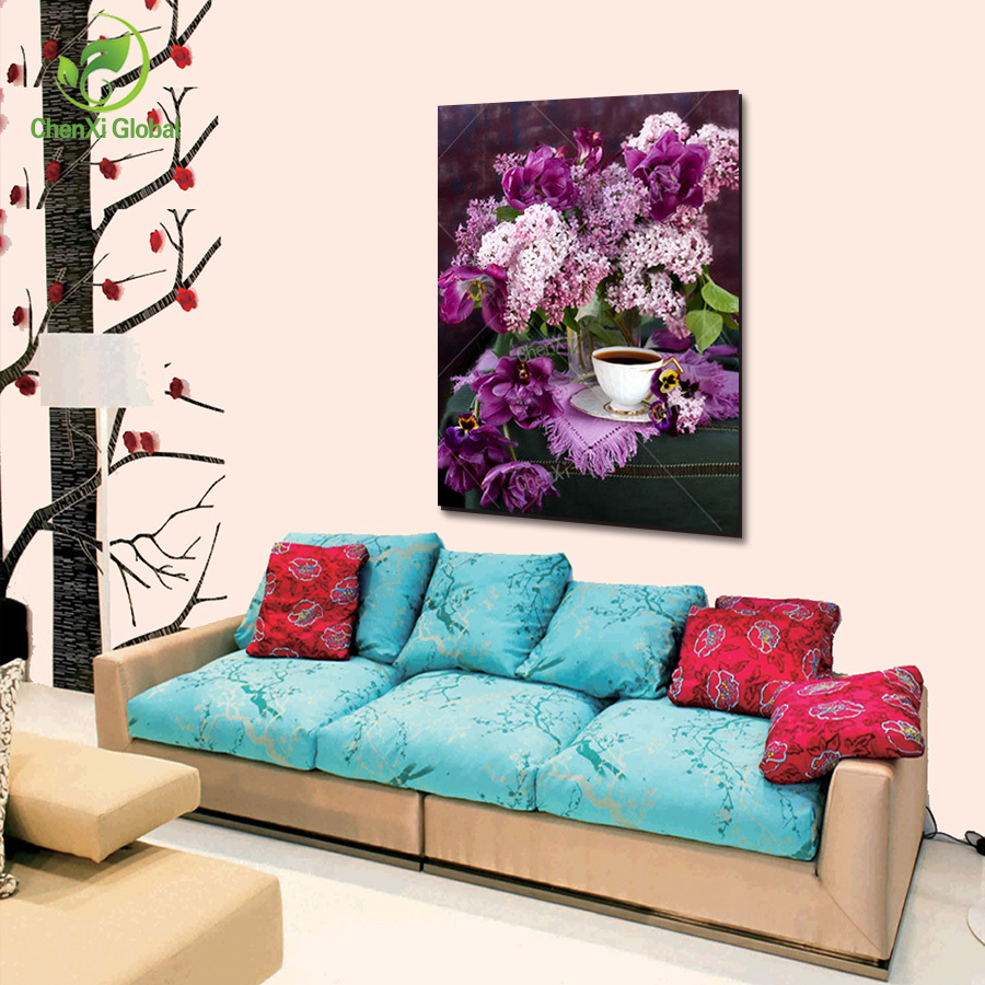 2015 home decor canvas art flower painting picture large wall pictures for living room wall pictures printing on canvas