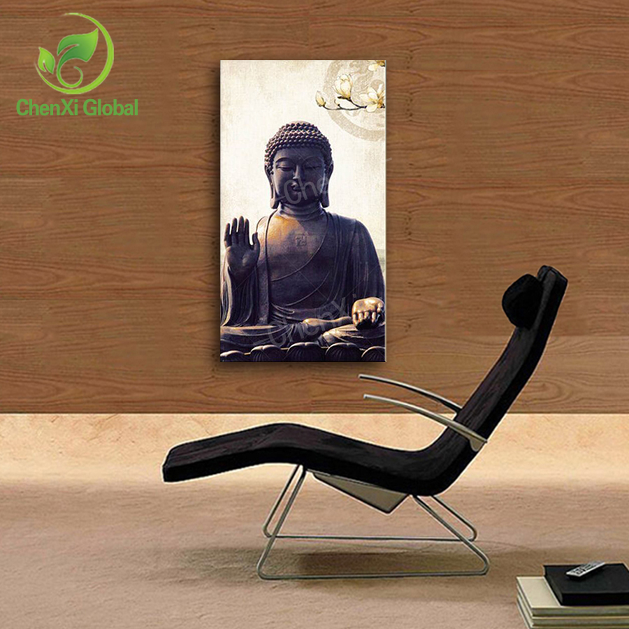 2015 modern printed buddha buddhism painting canvas home decor buda paintings wall picture for living room unframed style