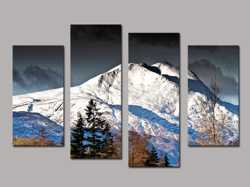 4 pcs canvas wall paintings snow mountain wedding decoration decorative oil painting canvas prints for bedroom without frame