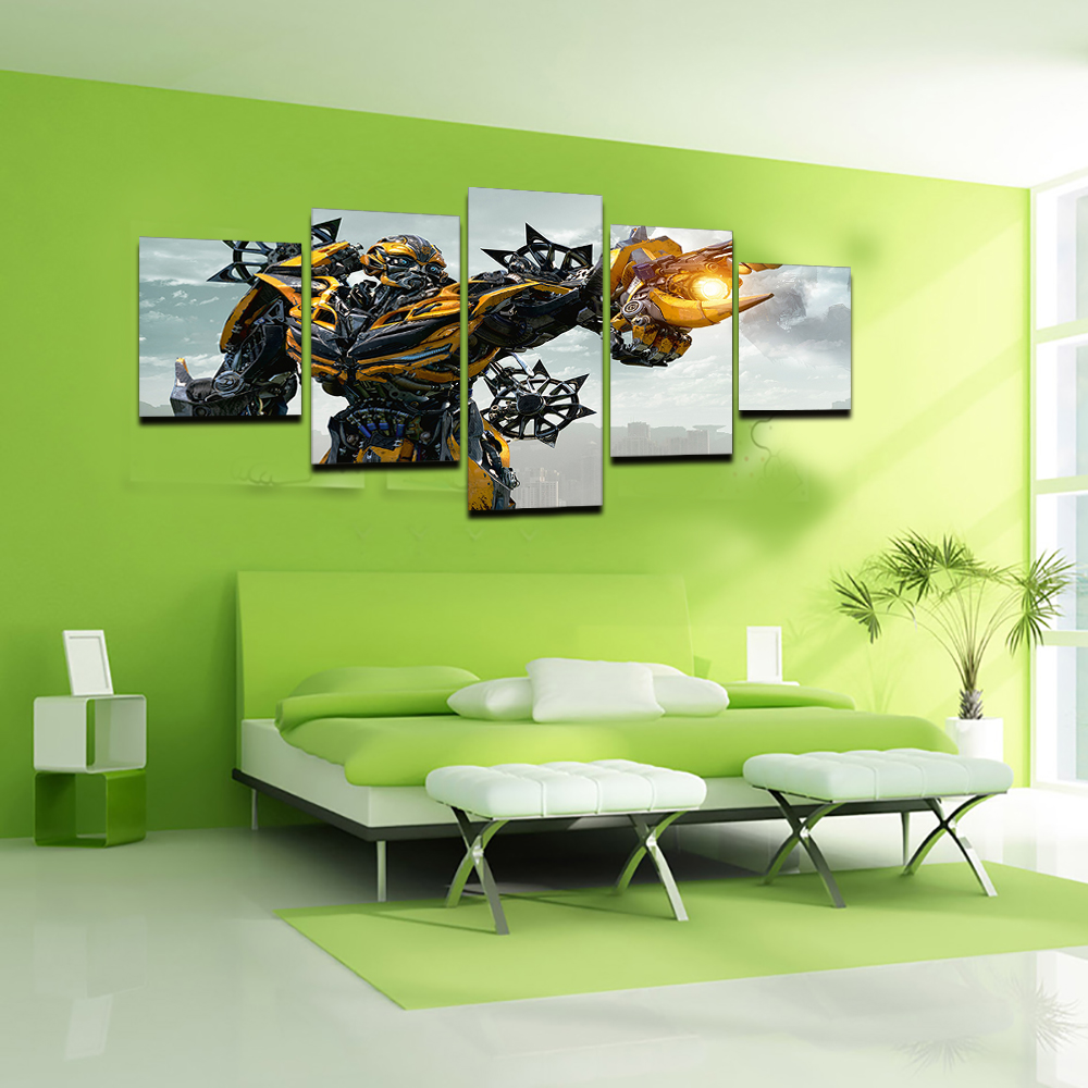 5 pcs framed printed chevrolet hornet painting on canvas room decoration print poster picture canvas