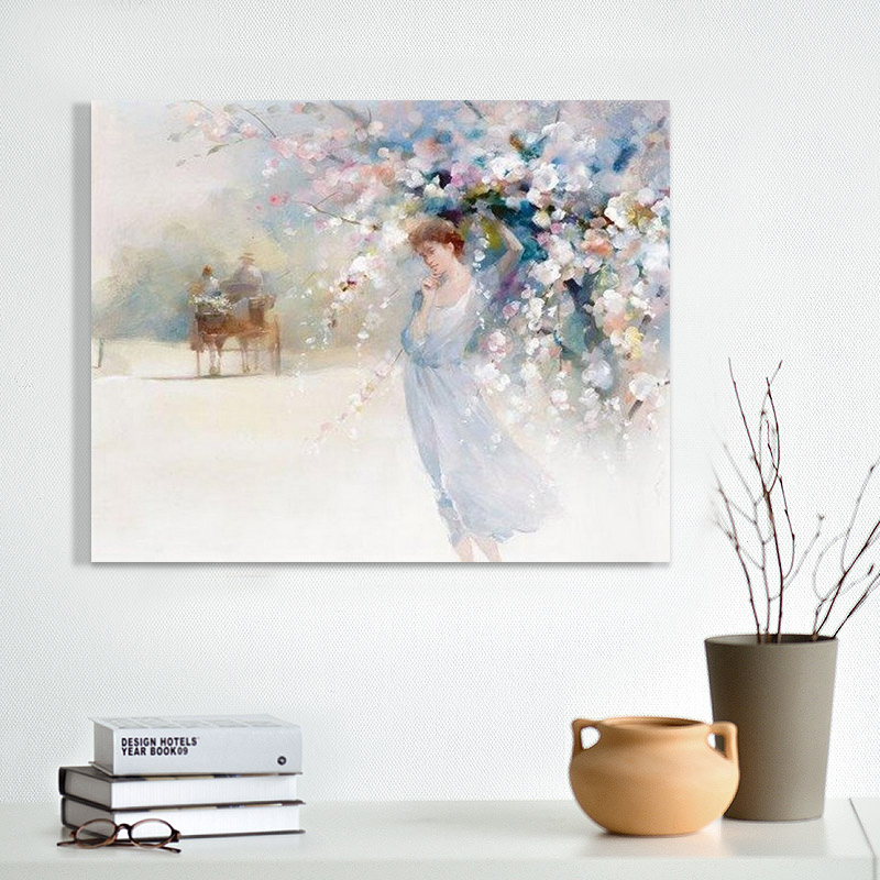 beautiful lady oil painting handed-painted oil painting on canvas oil painting for home decor wall decor