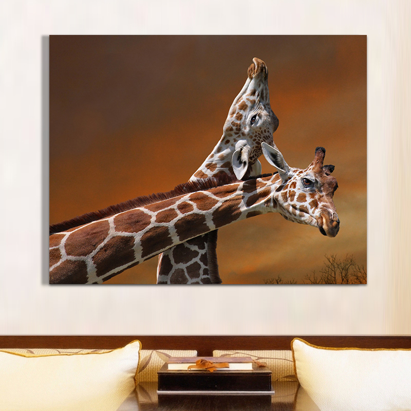 discount giraffe oil painting hand painted oil painting on canvas home decoration home decorative art picture