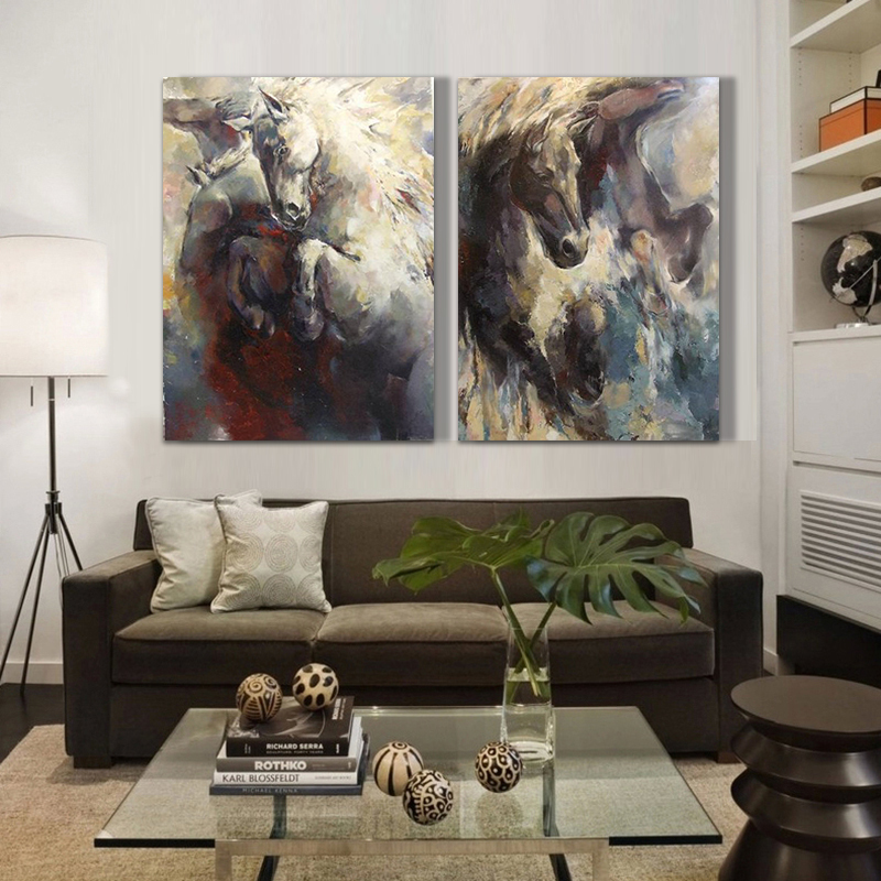 discount horse oil painting hand painted oil painting on canvas home decoration wall art picture