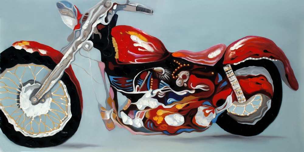 est motorcycle abstract oil painting printed painting oil painting on canvas painting canvas wall art picture