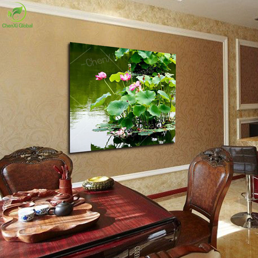 hitgh quality picture oil painting canvas painting home decaration lotus flower for living room wall pictures printing on canvas