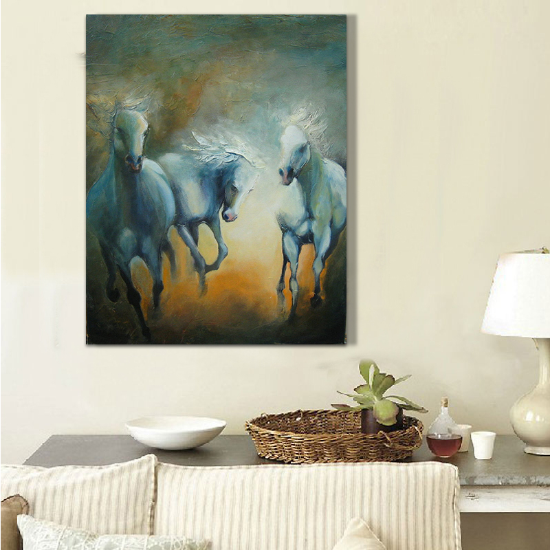 horses oil painting hand painted oil painting on canvas home decoration home decorative art picture