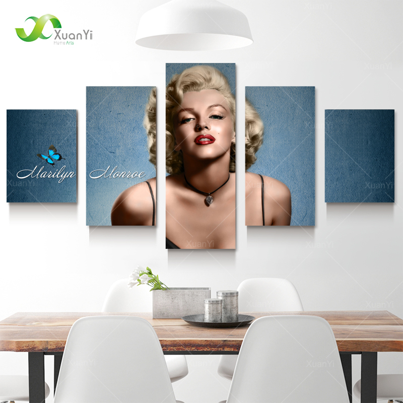 modern printed multi combination marilyn monroe oil painting canvas wall art wall picture for living room unframed pf1086