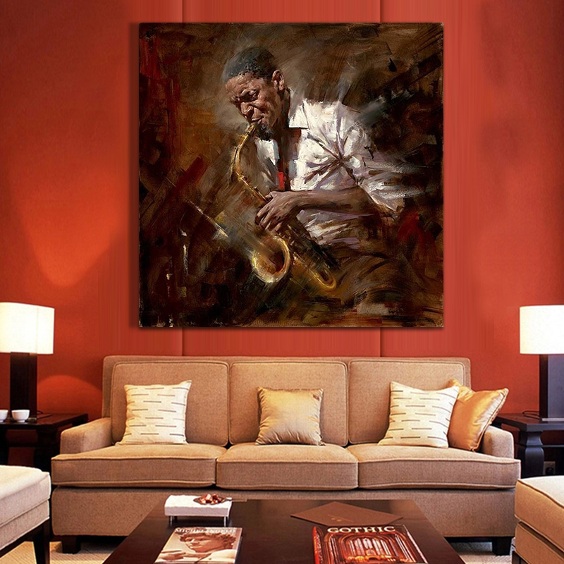 musician oil painting hand painted painting oil painting on canvas painting canvas wall art picture