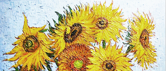 sunflower oil painting hand-painted group oil painting wall art oil painting on canvas