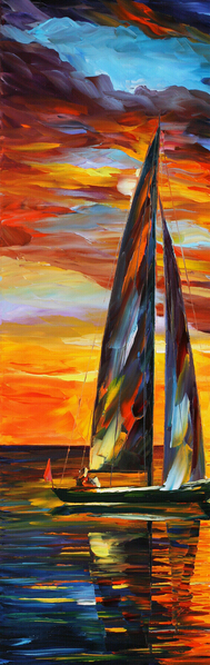 sunshine and boat abstract oil painting printed painting oil painting on canvas home decorative