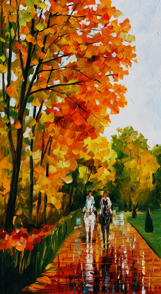 walking in the rain printed painting abstract oil painting oil painting on canvas home decorative