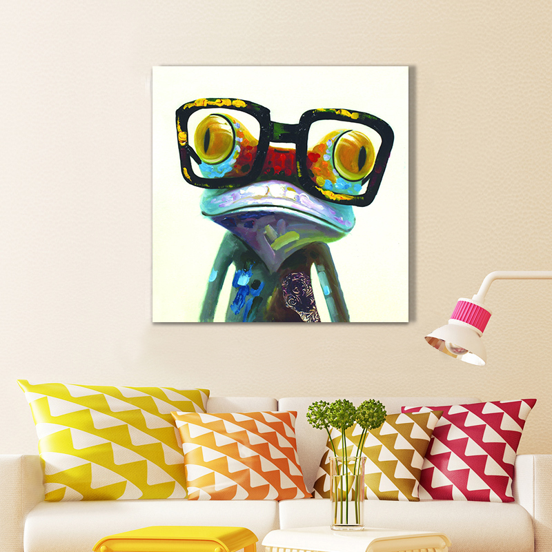 whole cartoon frog abstract oil painting printed painting oil painting on canvas painting canvas wall art picture