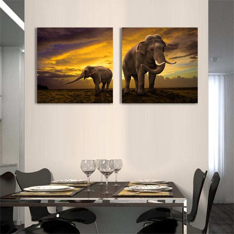 whole elephant abstract oil painting printed painting oil painting on canvas home decoration