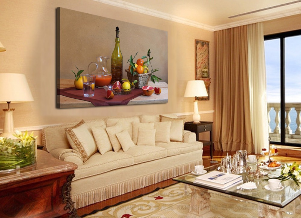 1 piece hd decorative fruit oil painting on canvas artwork modern living room wall decor painting on canvas