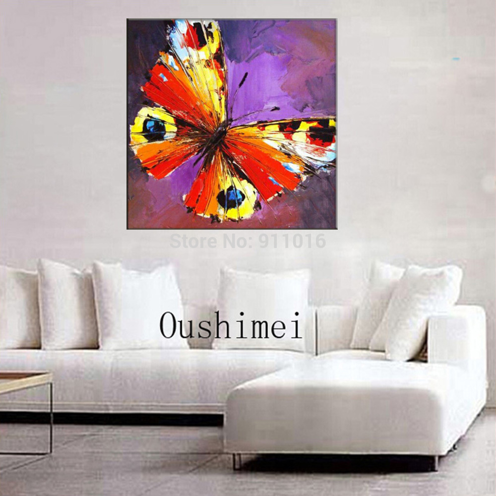 handmade palette knife oil painting abstract painting home decoration butterfly pictures animals mural canvas wall art paintings