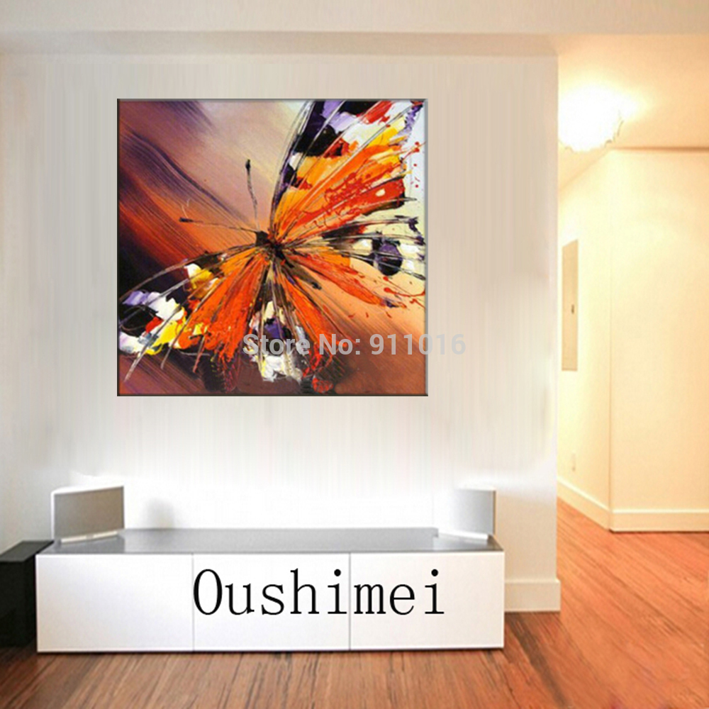 handmade palette knife oil painting abstract painting home decoration butterfly pictures animals mural canvas wall art paintings