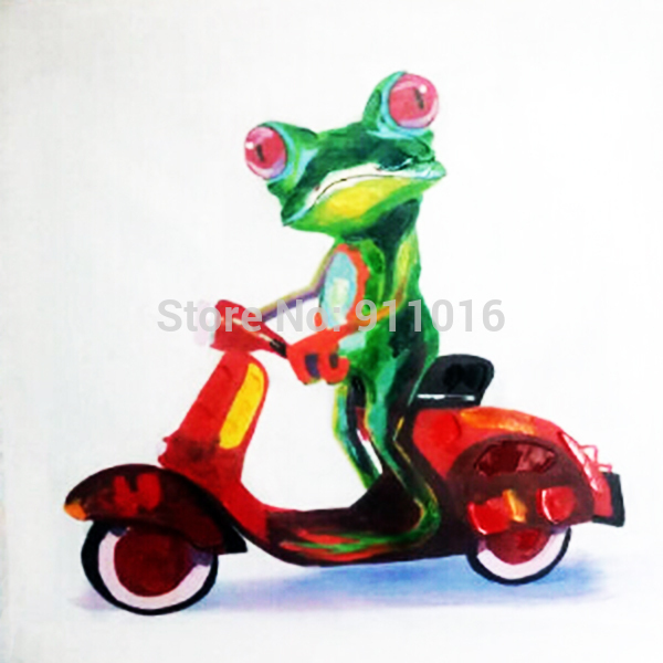 new oil painting handmade canvas art modern cute frog painting acrylic paintings hang pictures wall abstract animals picture