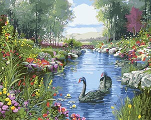 frameless diy digital oil painting 40 50cm two birds painting by numbers kits unique gift home decor