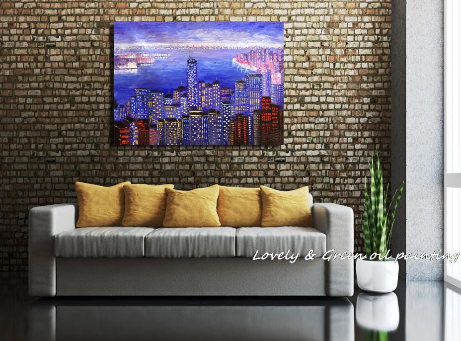 hand-painted hongkong arnaud labgraph palette knife oil painting on