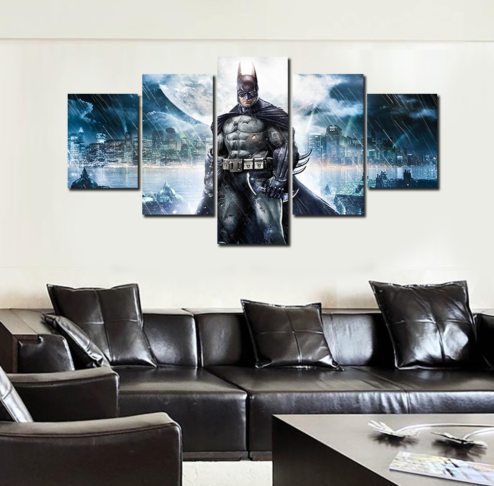 2016 framed printed batman movie poster group painting children's room decor print poster picture canvas