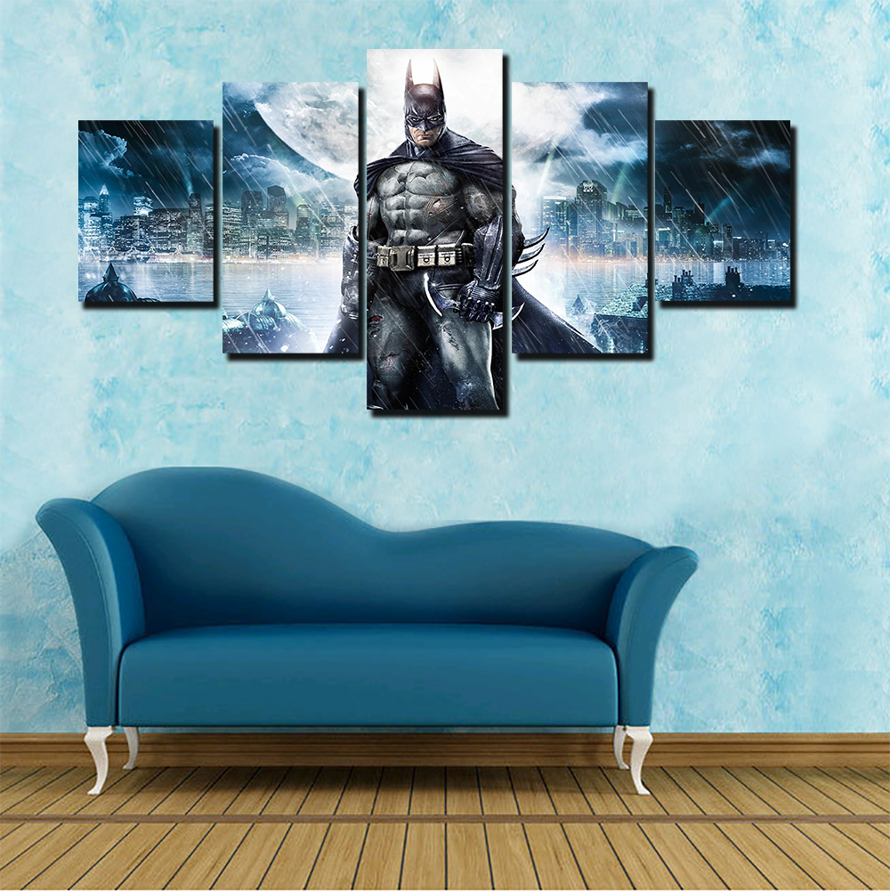 2016 framed printed batman movie poster group painting children's room decor print poster picture canvas