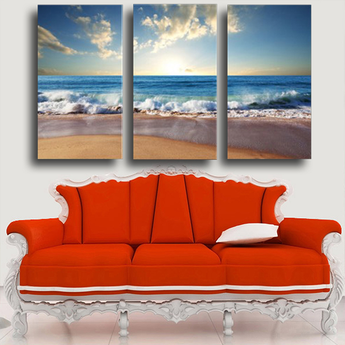 3 panels sell the wide sea modern home wall decor painting canvas art hd print painting canvas painting wall picture