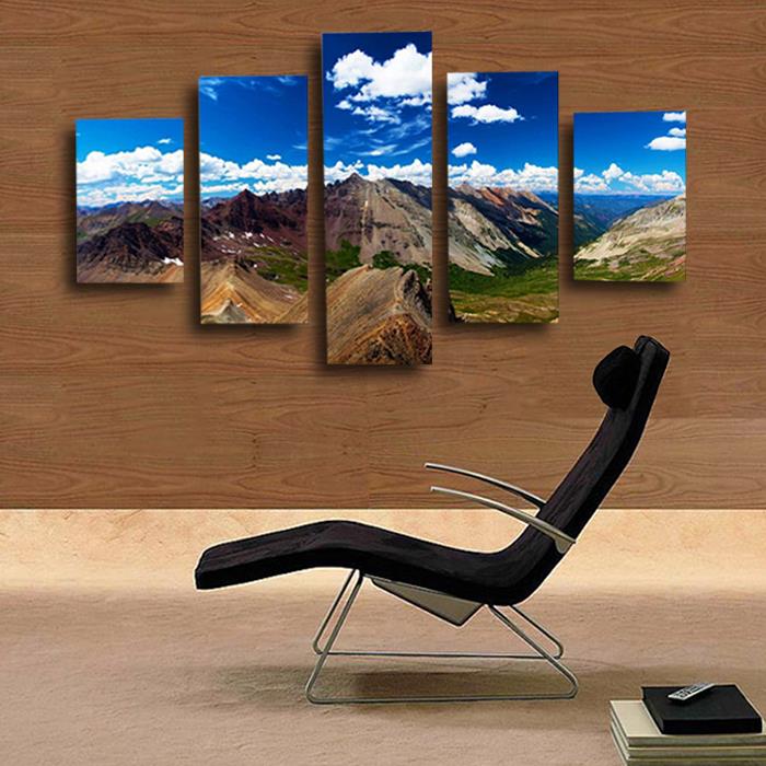 5 pcs sell mountain scenery large hd picture modern home wall decor canvas print painting for living room unframed