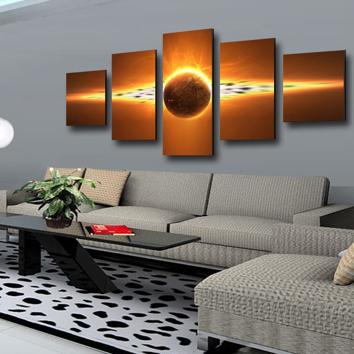 5 piece sell sunrise modern home wall decor canvas picture art hd print painting set of 5 each canvas arts unframed