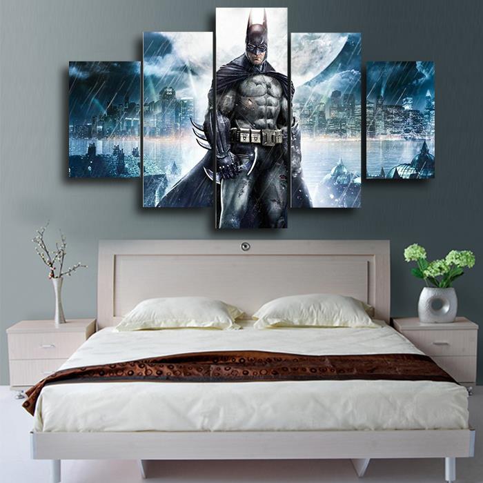 framed printed batman movie poster group painting children's room decor print poster picture canvas /h053