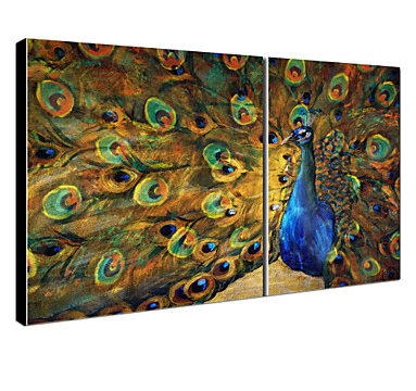 hand painted modern oil painting peacock spreads its tail wall pictures for living room