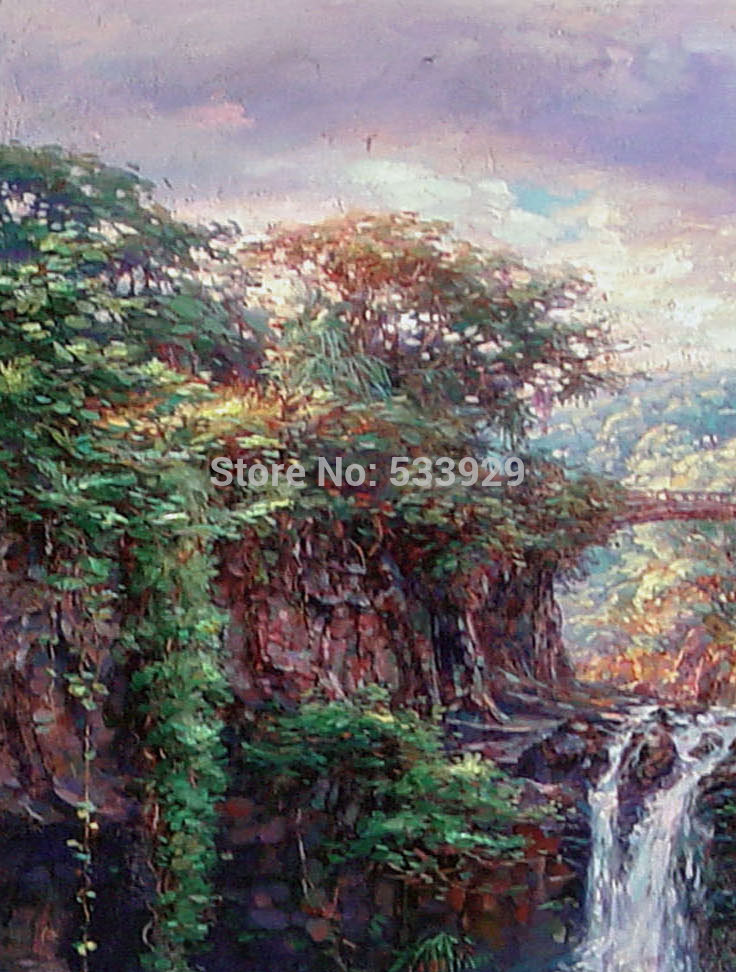 modern tds-hx031 yong-sacred pools art printed painting on canvas for home living room wall decoration