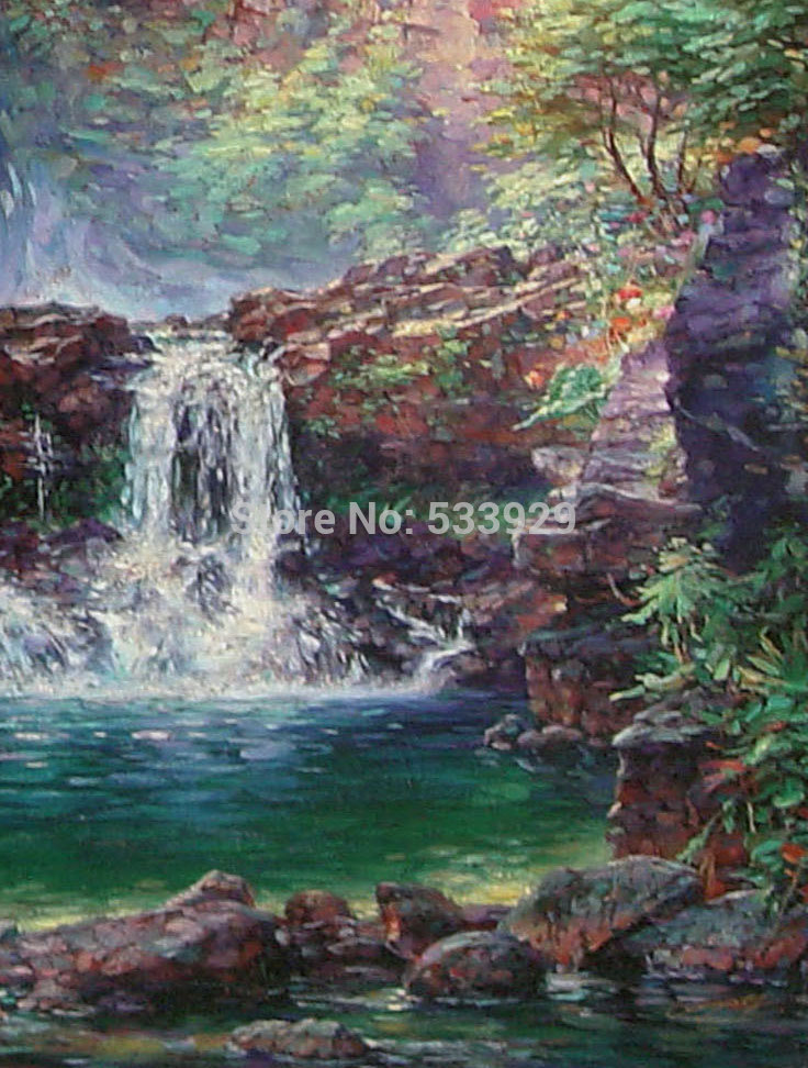 modern tds-hx031 yong-sacred pools art printed painting on canvas for home living room wall decoration