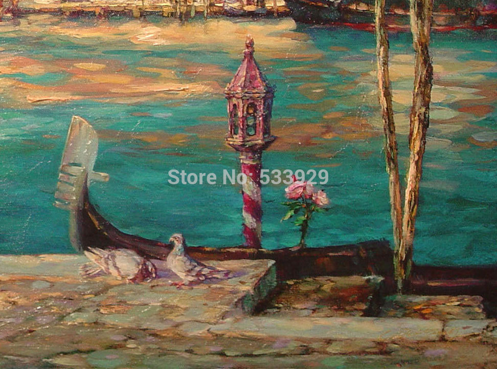 modern tds-hx038 yong-across the canal art printed painting on canvas for home living room wall decoration